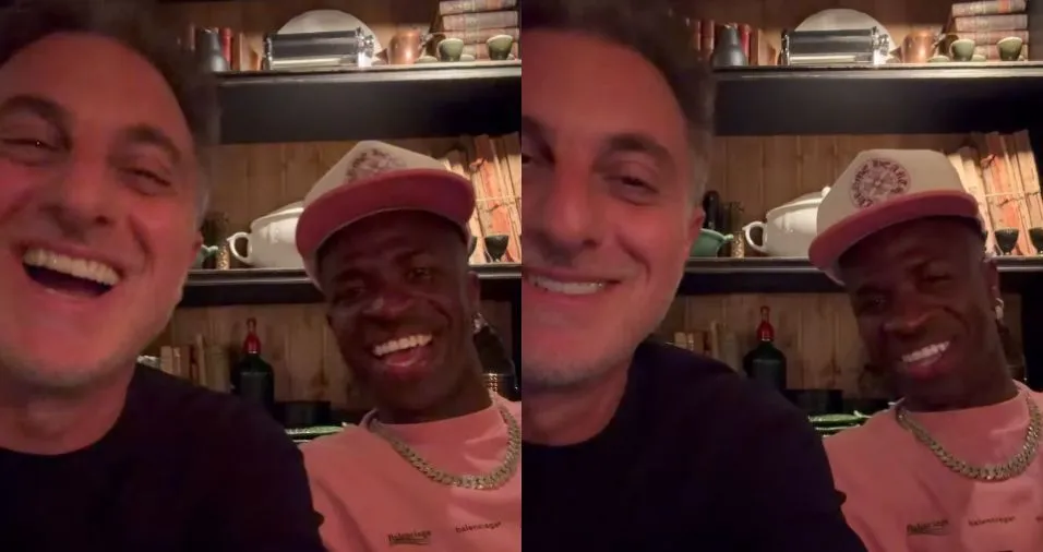 Imagem - Luciano Huck se encontra com Vini Jr. em Madri e revela bronca que levou de Virginia Fonseca