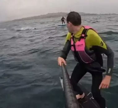 Imagem - Surfista vive minutos de terror ao ser seguido por tubarão nos EUA