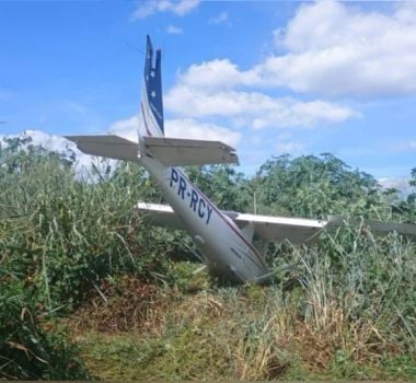 Imagem - Avião faz pouso forçado e acaba no meio do mato em Pará de Minas (MG)