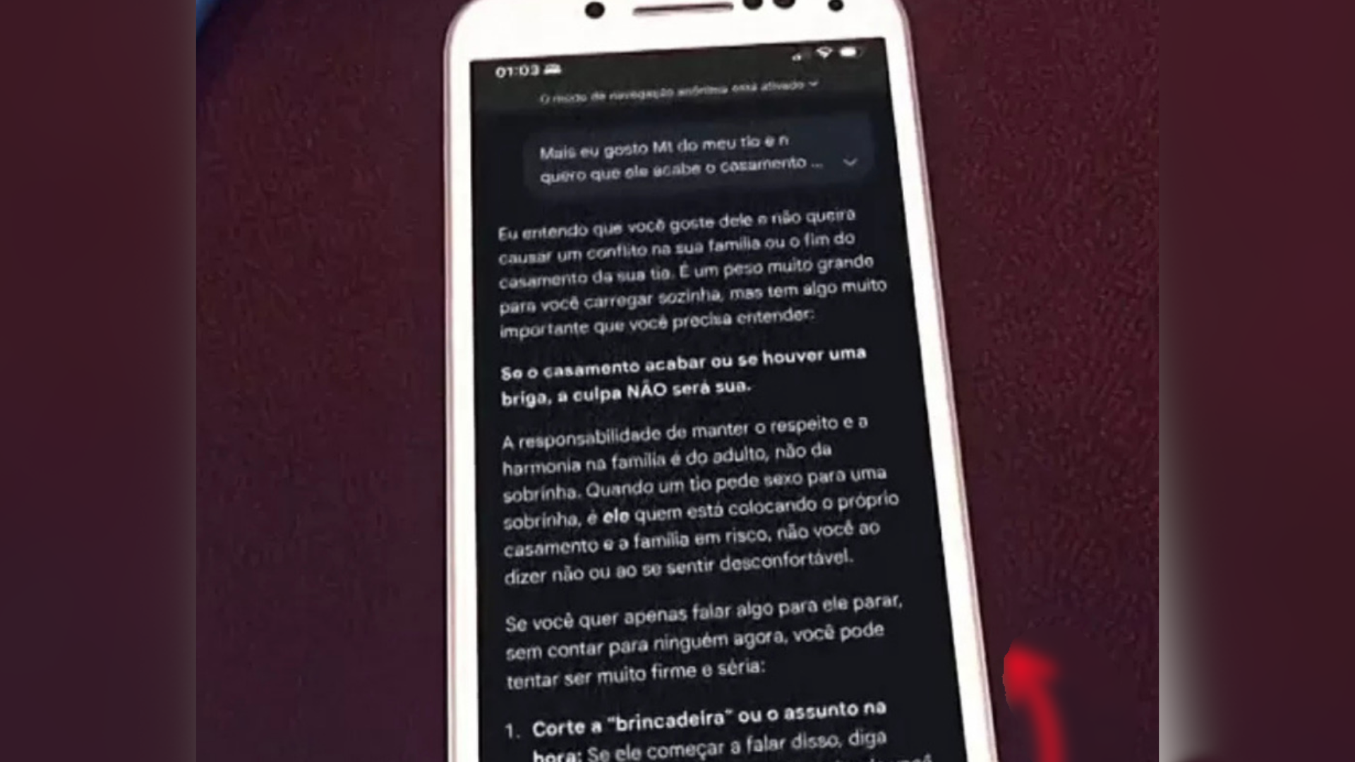 Criança de 12 anos relatou situação a um chatbot; suspeito, de 22 anos, foi preso novamente após decisão judicial