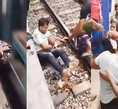 Imagem - VÍDEO: Pai se joga nos trilhos para salvar o filho e sobrevive à passagem de trem