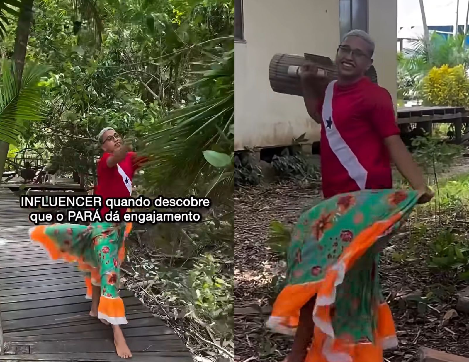 Humoristas ironizam influencers que buscam engajamento com a cultura do Pará.