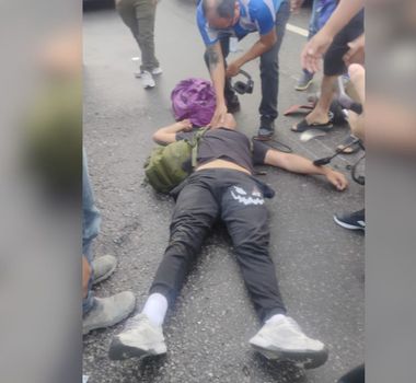 Imagem - Acidente na BR-316 entre ônibus e motociclista deixa jovem desacordado em Ananindeua