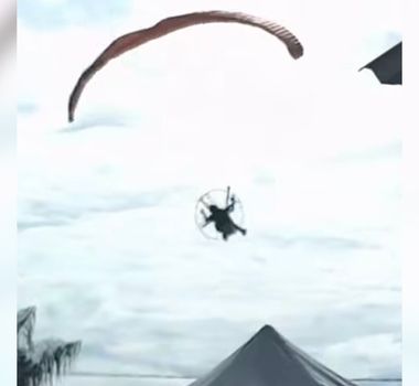 Imagem - Vídeo: queda de paramoto marca evento de aviação esportiva em Redenção