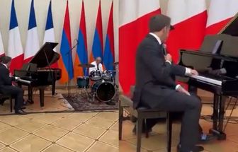 Macron canta clássico francês em jantar oficial na Armênia e surpreende convidados; assista