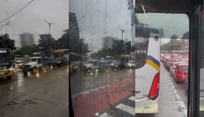 (Chuva forte provoca congestionamento no centro de Belém)