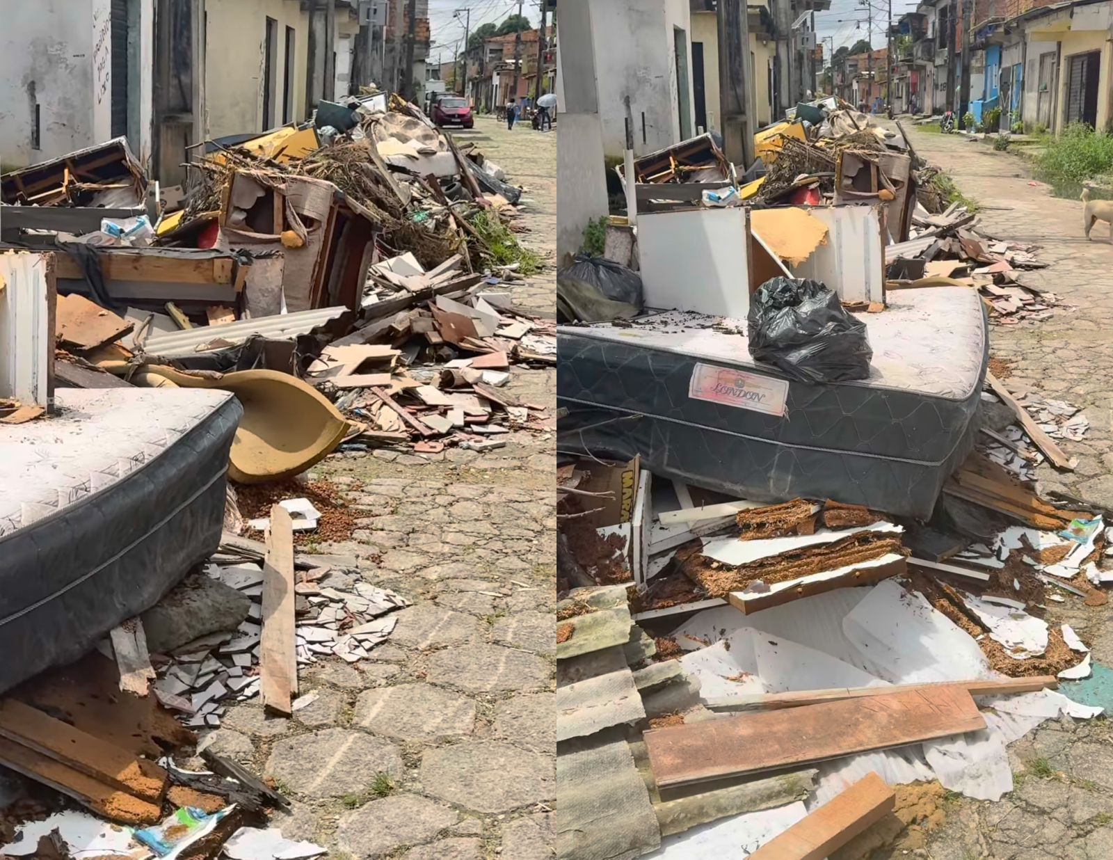 Moradora denúncia descarte irregular de lixo no bairro da Pratinha 2, em Belém
