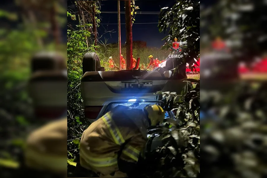 Madrugada de acidentes mobiliza bombeiros e alerta motoristas no Distrito Federal