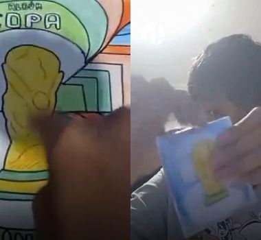 Imagem - Jovem viraliza ao criar álbum da Copa do Mundo desenhado à mão: ‘desculpa a pobreza’