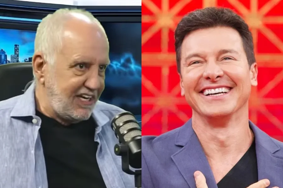 Diretor Homero Salles e o apresentador Rodrigo Faro.