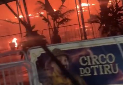 Incêndio destrói estrutura do Circo do Tirullipa em Natal