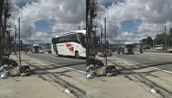 (Câmera de segurança registra momento de grave acidente que matou entregador na BR-316)