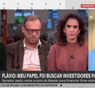 Imagem - Flávio Bolsonaro rebate jornalistas da GloboNews e diz que Globo recebeu milhões do Banco Master
