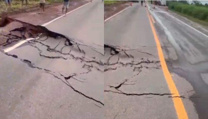 Trecho da BR-010 é interditado após fortes chuvas em Aurora do Pará
