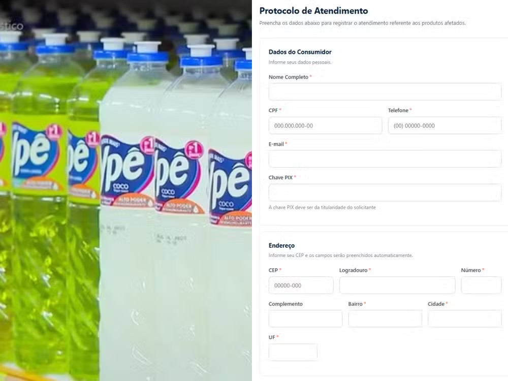 Ypê iniciou o processo de coleta de chaves Pix de consumidores que adquiriram produtos do chamado "lote final 1".