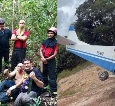 Imagem - Piloto sobrevive após queda de avião e passa mais de um dia perdido em mata de Benevides