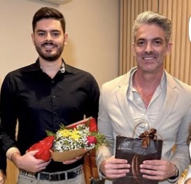 Fernando Almeida e o cirurgião dentista Pedro Graziani, que comandam o Instituto L’Harmonie 
