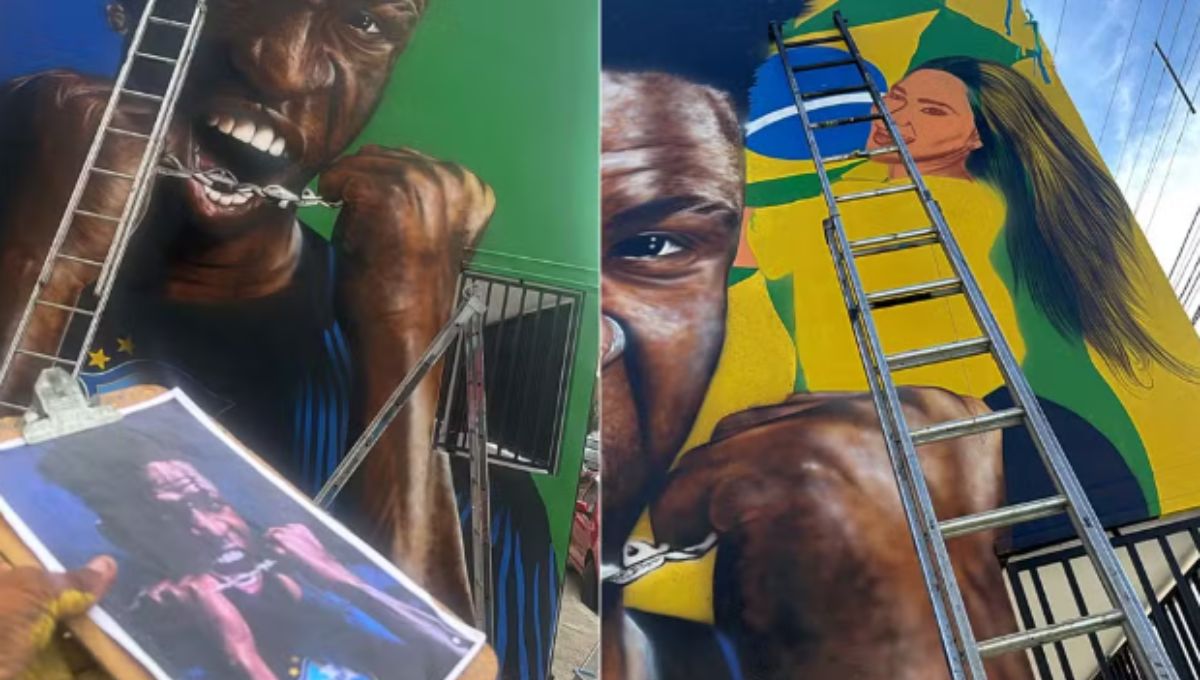 Virginia é apagada de mural da Copa de Vini Jr. após término do casal, em MG

