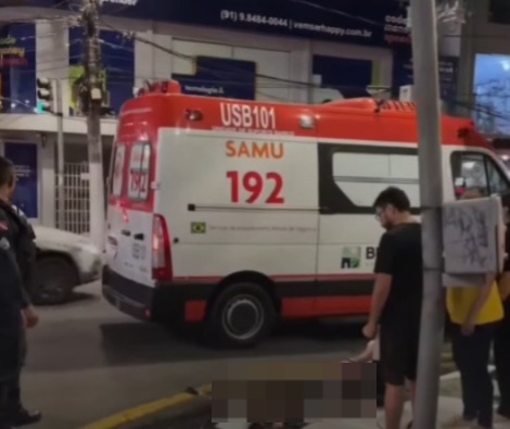 (A vítima foi atendida pelo Samu) 
