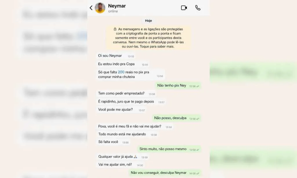 Imagem - Perfis falsos de Neymar são usados em golpes virtuais nas redes sociais