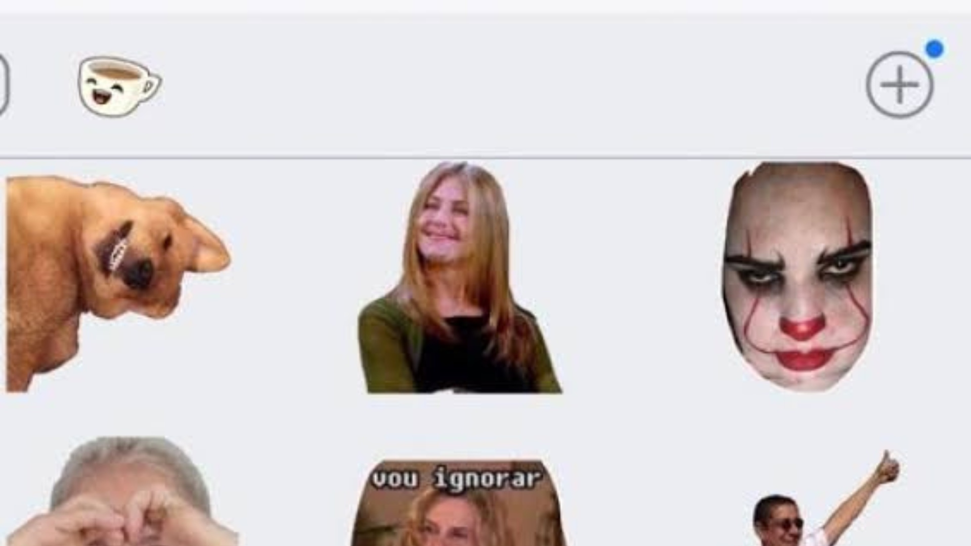 Figurinhas utilizadas no WhatsApp.