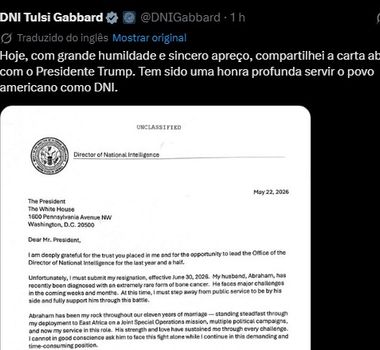 Imagem - Tulsi Gabbard renuncia ao cargo de diretora de Inteligência Nacional dos EUA