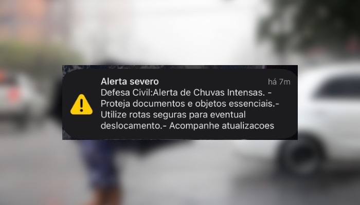 (Defesa Civil emite alerta de chuvas intensas para Belém e região metropolitana)
