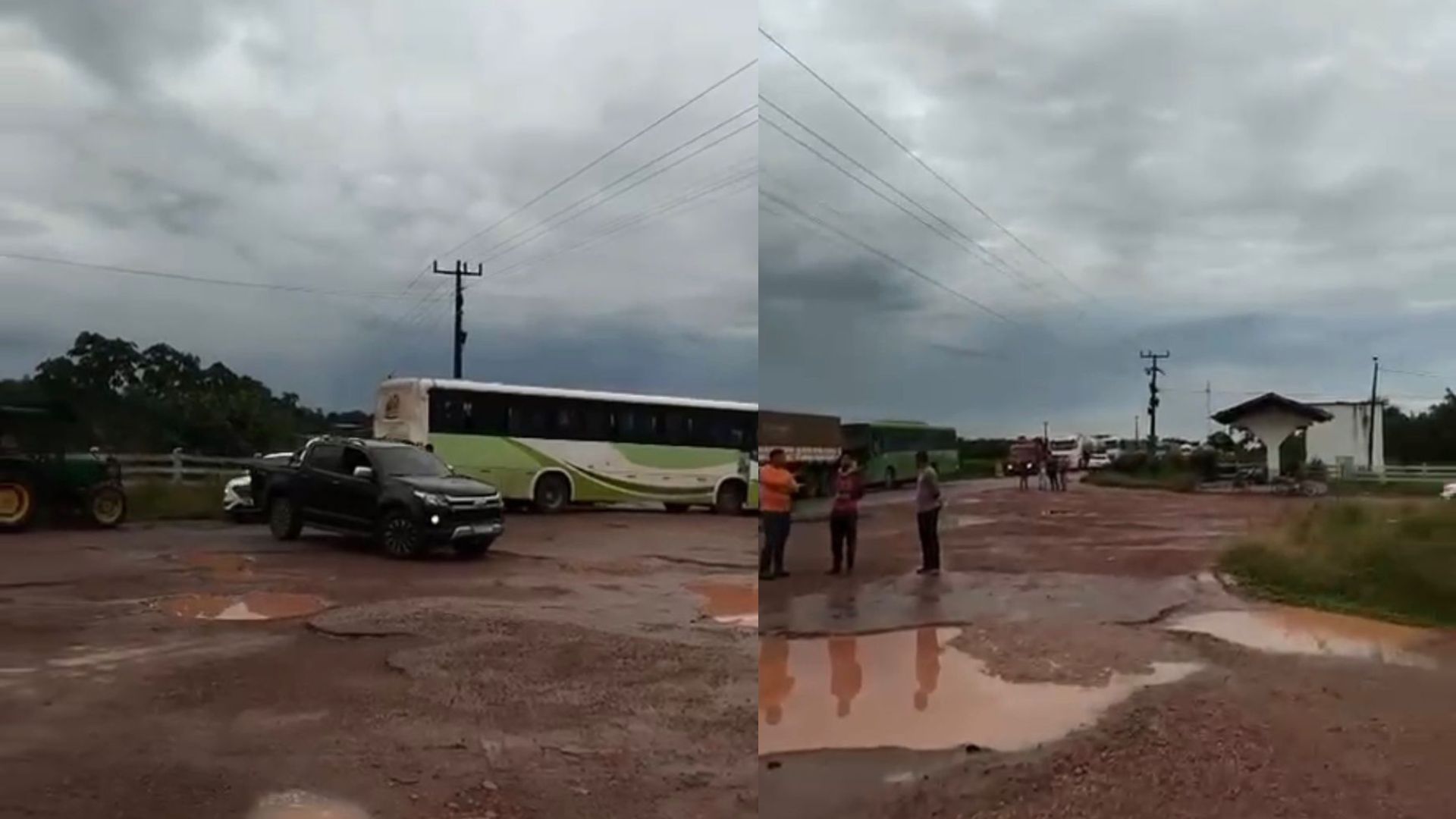 Protesto de trabalhadores da empresa Brasil Bio Fuels na PA-150 deixa via interditada no Moju 