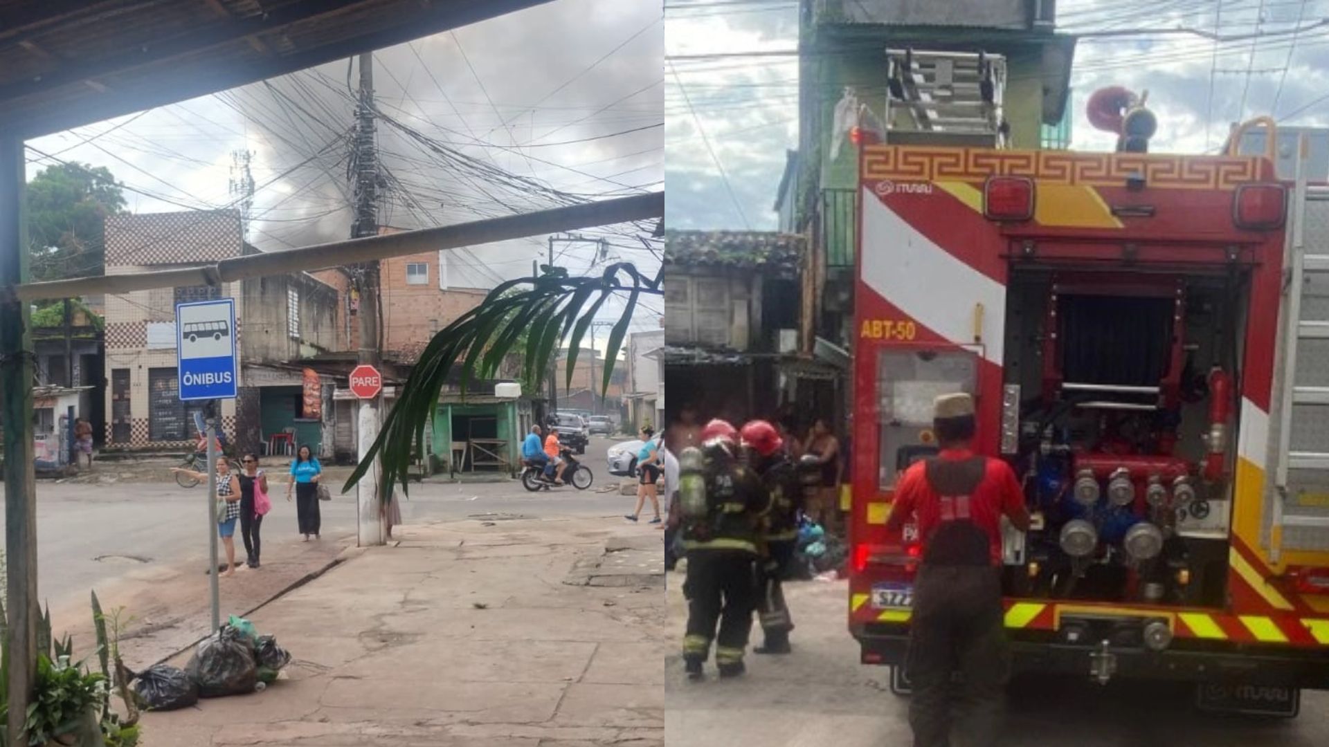 Incêndio destrói residências no bairro do Guamá, em Belém