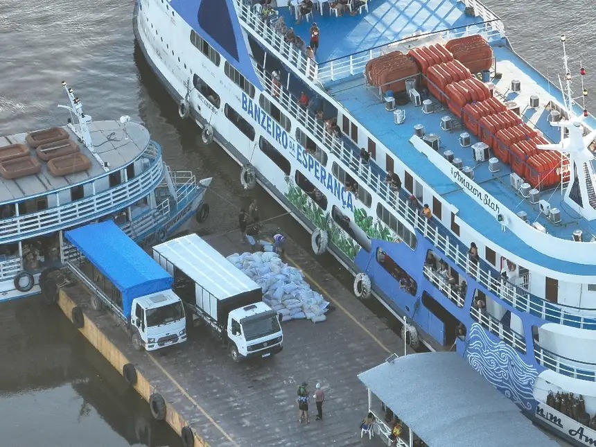 A carga estava em uma embarcação que saiu de Manaus com destino a Belém