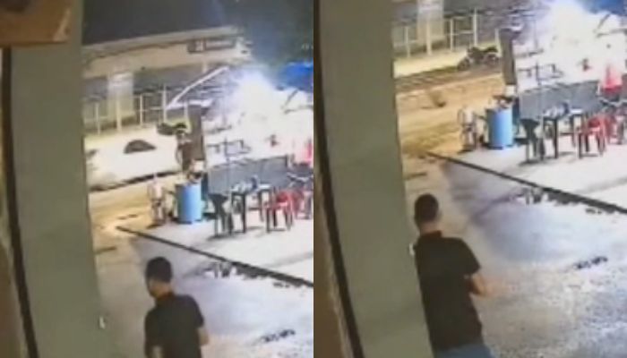 Câmera registra momento em que carro atropela grupo e mata três pessoas na Augusto Montenegro