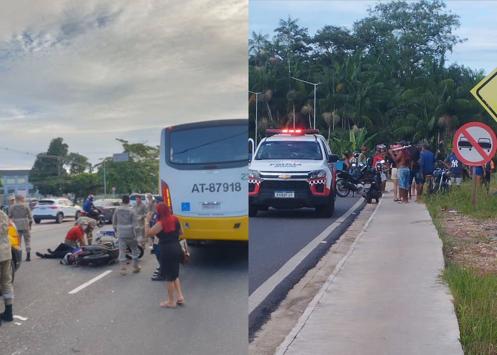 Dois acidentes de trânsito foram registrados no início da manhã deste sábado (30) em Belém.