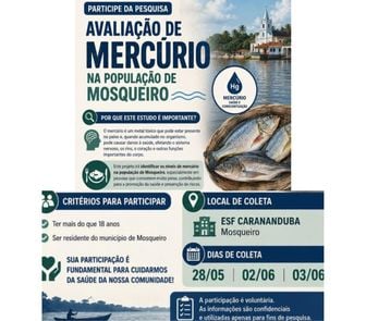 Imagem - Leia sobre exame para aferir mercúrio no organismo, em Mosqueiro; ato público por justiça; Encíclica papal e fim da jornada 6 x 1