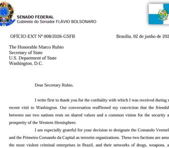 Imagem - Flávio Bolsonaro pede aos EUA isenção de novo tarifaço para o Brasil