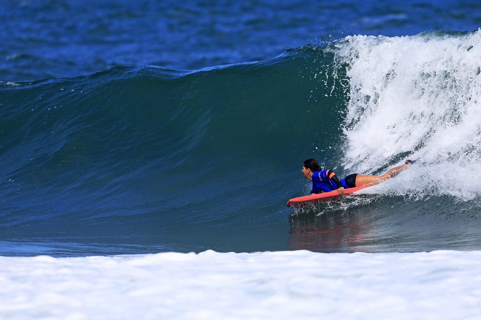 Xandinha durante o Itacoatiara Pro
