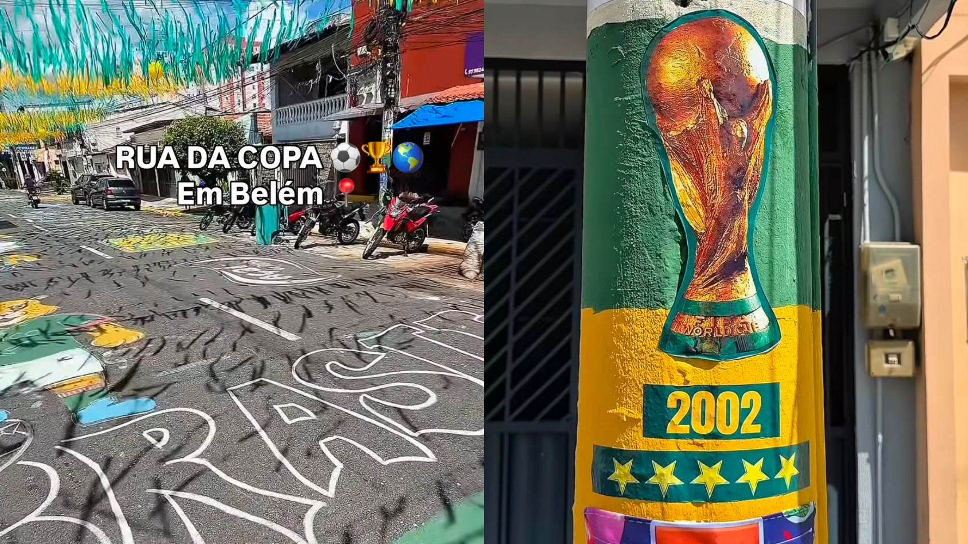 Copa do Mundo: Moradores se unem e ruas de Belém ganham cores e bandeirinhas