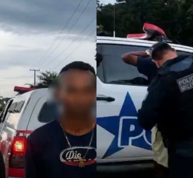 Imagem - No Pará, motociclista sem CNH tenta fugir da PM, bate em viatura e acaba detido em Ourém