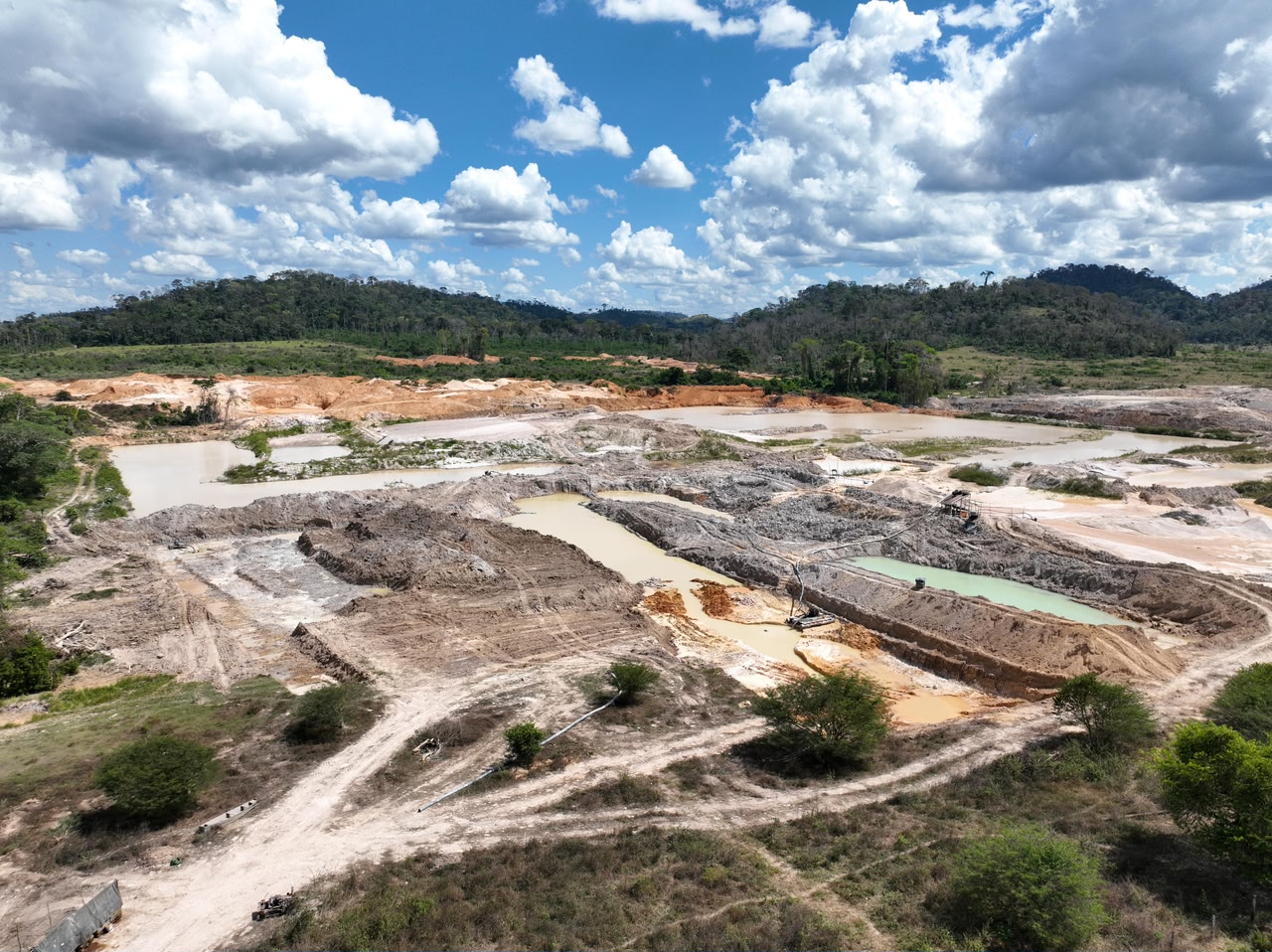 Garimpo ilegal no município de Novo Progresso, no sudoeste do Pará.
