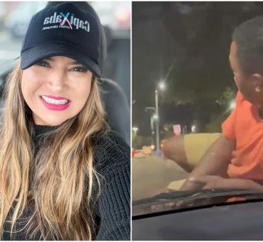 Imagem - Homem sobe em capô de carro e pede ajuda durante trajeto, no ES