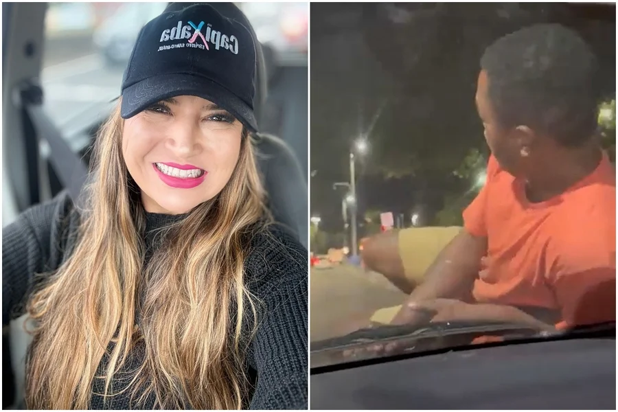 Empresária dirigiu por vários quilômetros até encontrar uma viatura; homem acabou detido pela polícia.