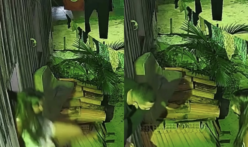 Imagens de câmeras de segurança registraram a adolescente deixando o local acompanhada de um homem identificado pelos familiares como Matheus


