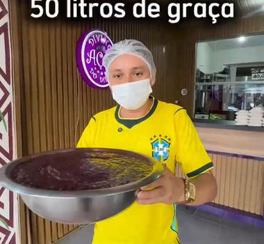 Imagem - Empresário de Belém promete distribuir 50 litros de açaí se o Brasil conquistar o hexa