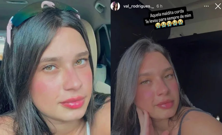 Em publicações nas redes sociais, Val Rodrigues lamentou a perda da filha e compartilhou mensagens emocionadas de despedida