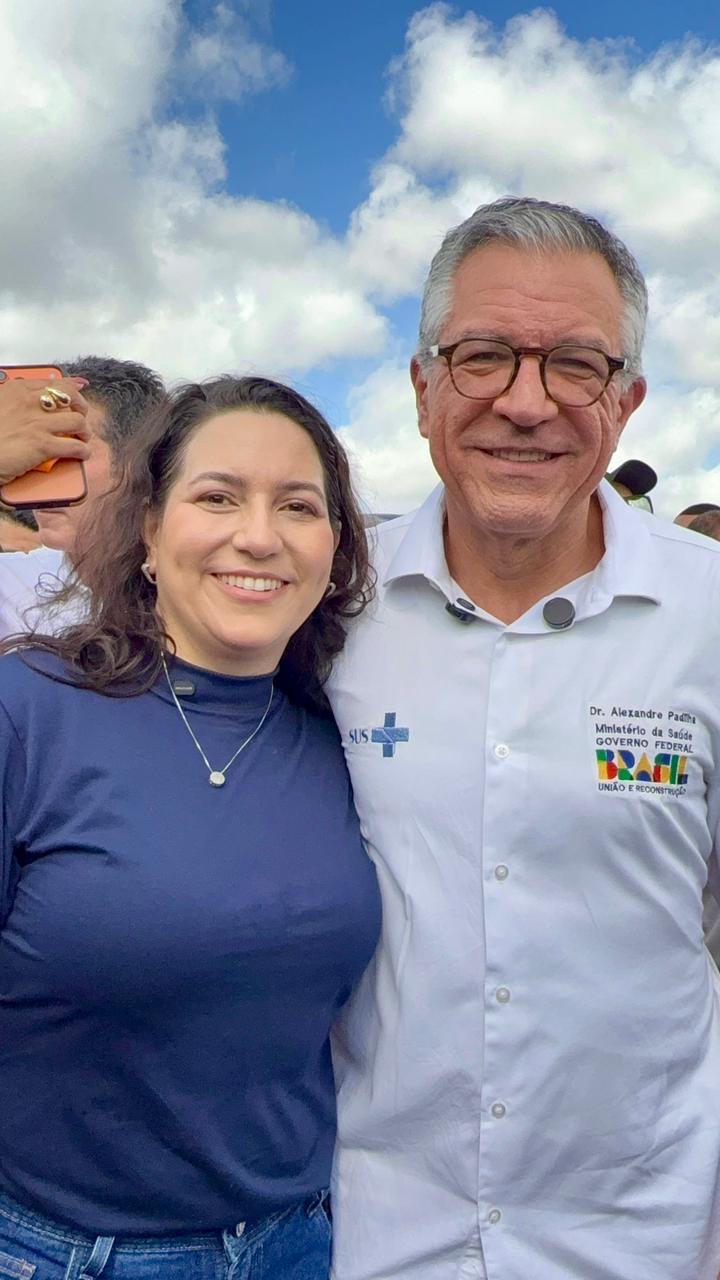 Danielle Cruz e ministro Alexandre Padilha