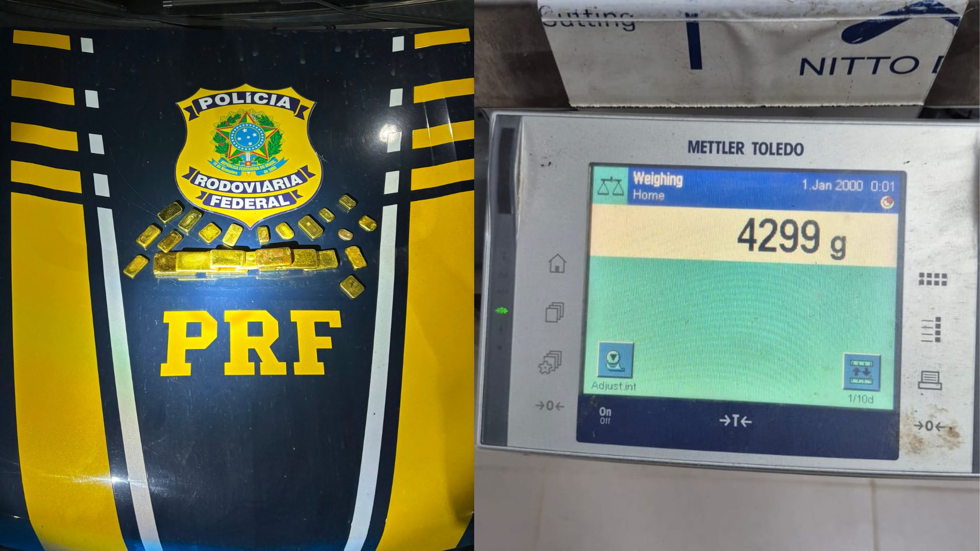 PRF apreende 4 kg de ouro ilegal escondidos em fundo falso de carro na BR-316, no Pará