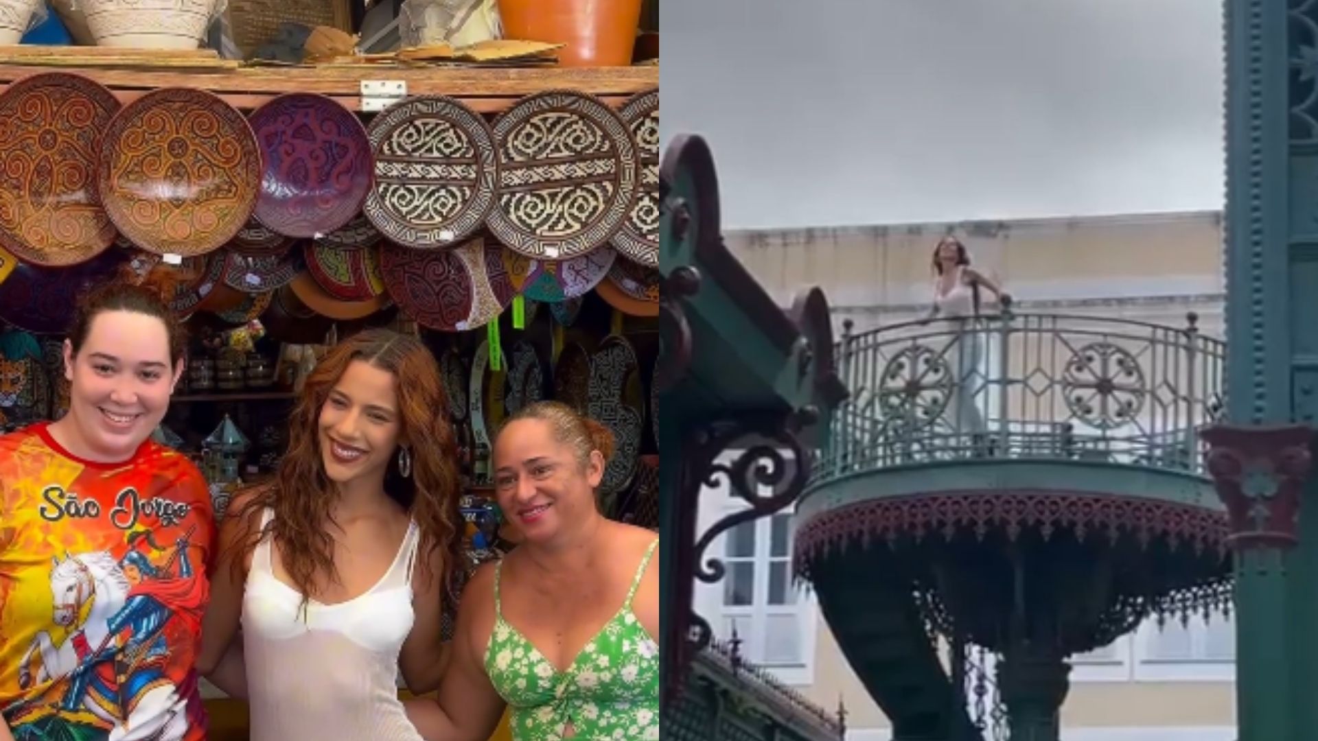 Marina Sena movimentou o centro histórico de Belém na tarde desta quarta-feira (17).