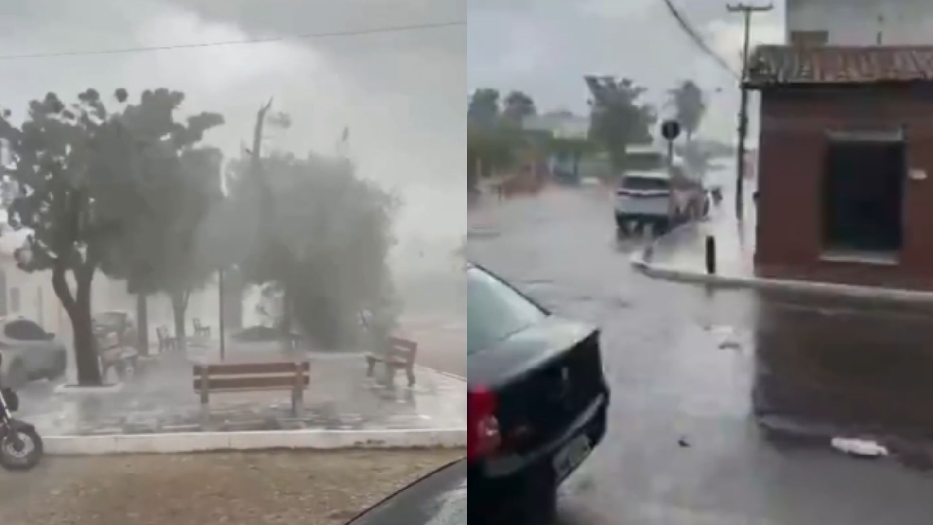 Fenômeno, caracterizado por rajadas de vento que ultrapassaram os 80 km/h.