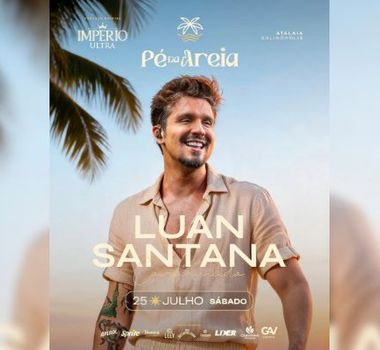 Imagem - Com show especial, Luan Santana se apresenta em Salinas no festival Pé na Areia 2026; saiba data