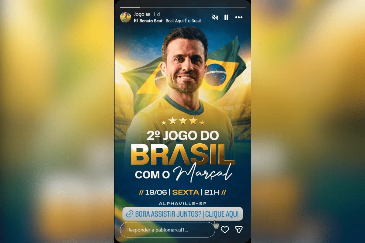 Marçal cobra R$ 500 para torcedores assistirem a jogo do Brasil em sua companhia