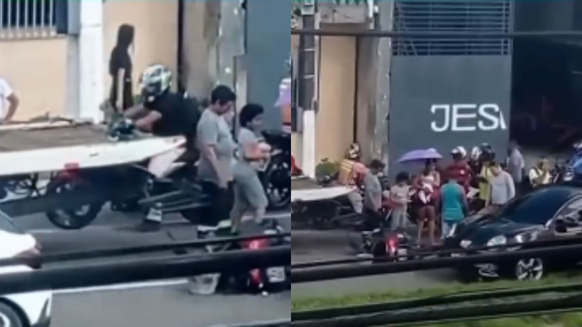 A colisão envolveu uma motocicleta e um caminhão-guincho.